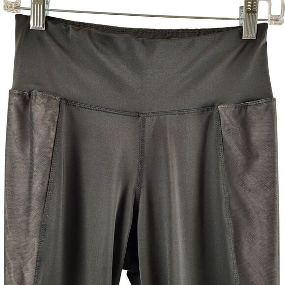 BCBGMAXAZRIA Medium Ankle Leggings with inlaid Mesh & Ankle Cutouts Black - Picture 13 of 15